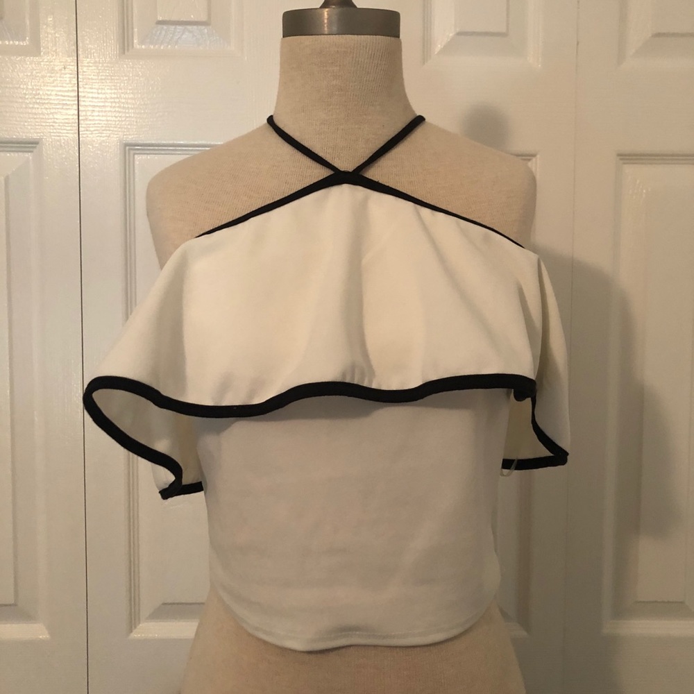 Charlotte Russe Crop Off the Shoulder Top